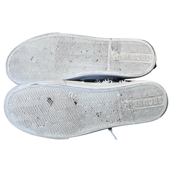 Disney Mickey Mouse tennis shoes black canvas lace up Ground up Size M 10.5 L 12 - Picture 6 of 13